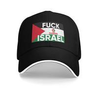KWQDOZF Gorra de béisbol Negra Fuck Israel, Liberen a Palestina, Nos iremos, Salven a Gaza