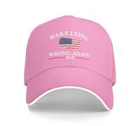 KWQDOZF Gorra de béisbol para Correr, diseño de protesta política, para Hombres y Mujeres, con Texto Make Lying Wrong Again (8647)
