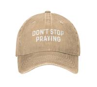 KWQDOZF Gorra de béisbol para Mujer con el Lema No Dejes de Rezar (Don't Stop Praying Hat) - Gorra de Moda