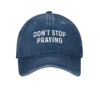 KWQDOZF Gorra de béisbol para Mujer con el Lema No Dejes de Rezar (Don't Stop Praying Hat) - Gorra de Moda