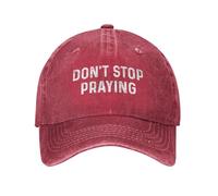 KWQDOZF Gorra de béisbol para Mujer con el Lema No Dejes de Rezar (Don't Stop Praying Hat) - Gorra de Moda