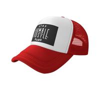 KWQDOZF Gorra de béisbol Unisex de Malla con Texto Mantente Humilde, esfuérzate Mucho
