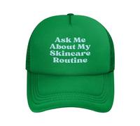 KWQDOZF Gorra de béisbol Unisex de Malla Pregúntame sobre mi Cuidado de la Piel, Gorra de Camionero para Hombre y Mujer