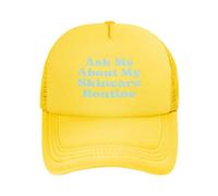 KWQDOZF Gorra de béisbol Unisex de Malla Pregúntame sobre mi Cuidado de la Piel, Gorra de Camionero para Hombre y Mujer