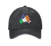KWQDOZF Gorra de béisbol Vintage con la Bandera de Amistad Entre Estados Unidos e Irlanda para Hombres y Mujeres.