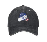 KWQDOZF Gorra de béisbol Vintage con la Bandera de Amistad Entre Estados Unidos e Israel para Hombres y Mujeres.