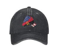 KWQDOZF Gorra de béisbol Vintage con la Bandera de la Amistad Entre Estados Unidos y Angola para Hombres y Mujeres.