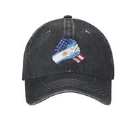 KWQDOZF Gorra de béisbol Vintage con la Bandera de la Amistad Entre Estados Unidos y Argentina para Hombres y Mujeres.