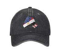KWQDOZF Gorra de béisbol Vintage con la Bandera de la Amistad Entre Estados Unidos y Egipto para Hombres y Mujeres.