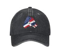 KWQDOZF Gorra de béisbol Vintage con la Bandera de la Amistad Entre Estados Unidos y la República Dominicana para Hombres y Mujeres.