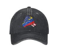 KWQDOZF Gorra de béisbol Vintage con la Bandera de la Amistad Entre Estados Unidos y Venezuela para Hombres y Mujeres.