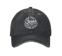 KWQDOZF Gorra de béisbol Vintage para Hombre y Mujer: Jesucristo, el Camino, la Verdad, la Vida.