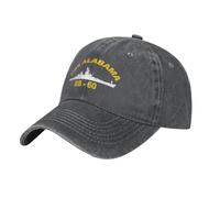 KWQDOZF Gorra de béisbol Vintage USS Alabama BB-60, Unisex, Ajustable, Estilo Vaquero, para Viajes al Aire Libre, Informal