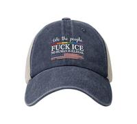 KWQDOZF Gorra de Camionero con la Frase No Human is Illegal (No Humano es Ilegal), Gorra de béisbol Ice con Parte Trasera de Malla