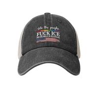 KWQDOZF Gorra de Camionero con la Frase No Human is Illegal (No Humano es Ilegal), Gorra de béisbol Ice con Parte Trasera de Malla