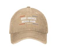 KWQDOZF Gorra de Mezclilla Make America Mexico A Again