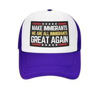 KWQDOZF Gorra Make Immigrants Great Again Gorra de Malla We Are All Immigrants para Hombres y Mujeres, Color Negro
