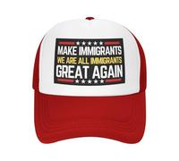 KWQDOZF Gorra Make Immigrants Great Again Gorra de Malla We Are All Immigrants para Hombres y Mujeres, Color Negro