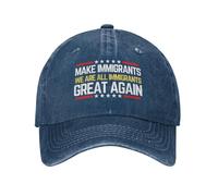 KWQDOZF Gorra Make Immigrants Great Again Todos Somos inmigrantes para Hombre y Mujer, Color Negro