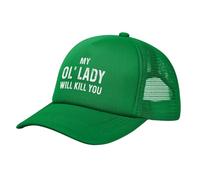 KWQDOZF Gorra My Old Lady Will Kill You, Gorra de Camionero OL' Lady con Gorra de Malla Ajustable.