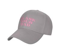 KWQDOZF Gorra Rosa Go Ask Your Dad (Pregúntale a tu papá) - Regalos para papá - Gorra de Camionero - Unisex - Gorra de béisbol