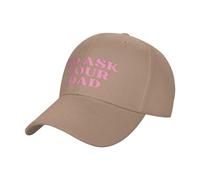 KWQDOZF Gorra Rosa Go Ask Your Dad (Pregúntale a tu papá) - Regalos para papá - Gorra de Camionero - Unisex - Gorra de béisbol