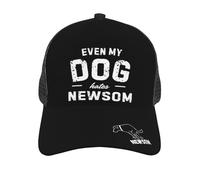 KWQDOZF hasta mi Perro Odia la Gorra de Gavin Newsom. Gorra de béisbol de Malla Negra con el Lema Que le den a Newsom.