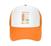 KWQDOZF Juneteenth Soy Negro Todos los días Menos Hoy Historia Negra Libertad Sombreros Gorras de béisbol con Parte Trasera de Malla