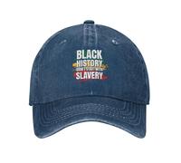 KWQDOZF La Historia de los Negros no empezó con la esclavitud Gorra de béisbol Retro de papá con el Día de la Libertad de Juneteenth