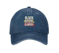 KWQDOZF La Historia de los Negros no empezó con la esclavitud Gorra de béisbol Retro de papá con el Día de la Libertad de Juneteenth