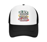 KWQDOZF La Historia de los Negros no empezó con la esclavitud Gorras de Malla del Día de la Libertad de Juneteenth