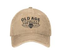 KWQDOZF La vejez no es para cobardes, Gorra Retro para papá, Abuelo, Día del Padre, Cumpleaños, Gorra de béisbol de algodón Lavado