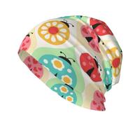 KWQDOZF Ladybug Doodle Beanie Hat Chemo Hat Cancer Headwear Skull Hat Slouchy Beanie Knit Skull Cap para Mujeres y Hombres