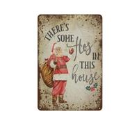 KWQDOZF Letrero navideño de 8x12 pulgadas Hay algunas zorras en esta casa