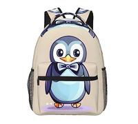 KWQDOZF Lindo Pingüino Impresiones Inglaterra Reino Unido Retro Londres Teléfono Impresión Viaje Lona Portátil Mochila Para Mujeres Hombres Estética Mochila Casual Daypack