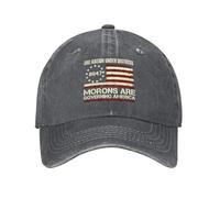KWQDOZF Los Idiotas gobiernan Estados Unidos. Gorra Vaquera Una nación en apuros.