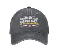KWQDOZF Los inmigrantes Hacen Grande a Estados Unidos Sombrero Todos Somos inmigrantes Sombrero Gorra para Hombres Mujeres Negro