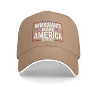 KWQDOZF Los inmigrantes Hacen Grande a Estados Unidos Sombrero Todos Somos inmigrantes Sombrero Gorra para Hombres Mujeres Negro