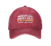 KWQDOZF Los inmigrantes Hacen Grande a Estados Unidos Sombrero Todos Somos inmigrantes Sombrero Gorra para Hombres Mujeres Negro