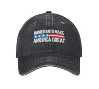 KWQDOZF Los inmigrantes Hacen Grande a Estados Unidos Sombrero Todos Somos inmigrantes Sombrero Gorra para Hombres Mujeres Negro