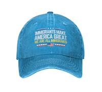KWQDOZF Los inmigrantes Hacen Grande a Estados Unidos Sombrero Todos Somos inmigrantes Sombrero Gorra para Hombres Mujeres Negro