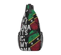 KWQDOZF Mochila bandolera ajustable con la bandera de Santa Lucía: bolso bandolera informal para viajes, gimnasio y uso diario.