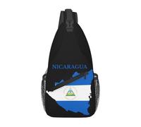 KWQDOZF Mochila bandolera ajustable con la bandera de Santa Lucía: bolso bandolera informal para viajes, gimnasio y uso diario.