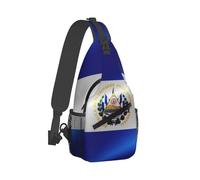 KWQDOZF Mochila bandolera para gimnasio, para hombre y mujer, ideal para senderismo al aire libre, con la bandera de El Salvador, para correr y escalar al aire libre.