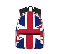 KWQDOZF Mochila con estampado de camuflaje de rayas de tigre de la bandera del Reino Unido para hombres y mujeres Mochila ligera Mochila informal para viajes en el lugar de trabajo