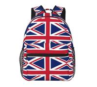 KWQDOZF Mochila para ordenador portátil con estampado hawaiano de verano de la bandera del Reino Unido para mujeres y hombres, mochila estética, mochila informal