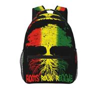 KWQDOZF Mochilas Jamaican Tree Roots Rock Reggae de 15 pulgadas