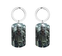 KWQDOZF Muchos llaveros de metal de zombi, llaveros de metal en blanco, llaveros, anilla, clip, organizador para llaves de casa, coche, regalos para mujeres y hombres.