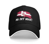 KWQDOZF ¡Nu DET Nuuk! ¡Ya Basta! Gorra de béisbol con la Bandera de Groenlandia y Dinamarca. Gorra de Camionero.