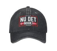 KWQDOZF ¡Nu DET Nuuk! ¡Ya Basta! Gorra Vaquera Retro con la Bandera de Groenlandia